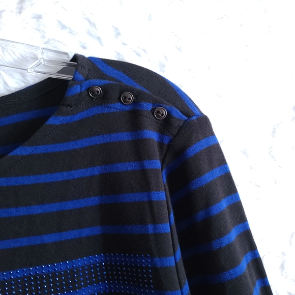 CJ Banks Top Blue and Black Size 1X - Picture 2 of 4